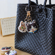 画像をギャラリービューアに読み込む, 猫の刺繡がかわいい パフチャーム|猫とイチオクノホシ(ネコトイチオクノホシ)
