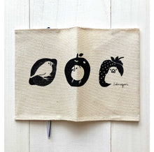 画像をギャラリービューアに読み込む, 文鳥さんがかわいいブックカバー【ブンコカバー】ナチュラル&ブラック|コトリヨガ