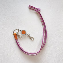 画像をギャラリービューアに読み込む, 真田紐 ネックリールストラップ 木綿100% × 栃木レザー|六屋(ムツヤ)