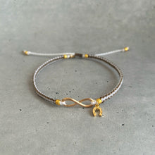 画像をギャラリービューアに読み込む, オリジナルワックスコードアンクレット インフィニティ×馬蹄 選べる3カラー|On Cloud Nine(オンクラウドナイン)