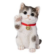 画像をギャラリービューアに読み込む, 右手を上げるサバトラ白招き猫|WooBia(ウービア)