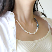 画像をギャラリービューアに読み込む, ブレスレットにもなる!サージカルステンレスチェーンと2style淡水パールのハーフネックレス|FT2 works(エフティーツーワークス)