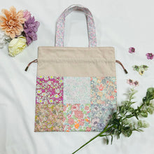 画像をギャラリービューアに読み込む, パッチワーク巾着バッグ(ピンク)|Nikomatch(ニコマッチ)
