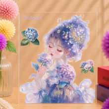 画像をギャラリービューアに読み込む, Floral Princess Hydrangea Melody クリスタルインクキスカットコラージュステッカー|nene_hope_heart(ネネホープハート)