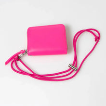 画像をギャラリービューアに読み込む, 蛍光レザーストラップ付き・ジャバラカードウォレット|perche(ペルケ)