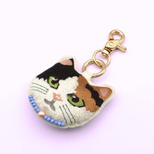 画像をギャラリービューアに読み込む, 猫の刺繡がかわいい パフチャーム|猫とイチオクノホシ(ネコトイチオクノホシ)