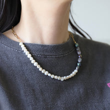 画像をギャラリービューアに読み込む, ブレスレットにもなる!サージカルステンレスチェーンと2style淡水パールのハーフネックレス|FT2 works(エフティーツーワークス)