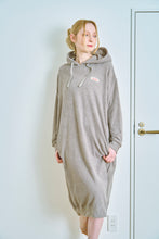 画像をギャラリービューアに読み込む, 両面パイルロングフードワンピ モカ茶|mucava(ムカバ)
