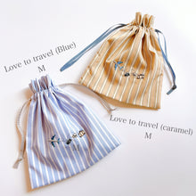 画像をギャラリービューアに読み込む, Palpitation Original Embroidery Kinchaku / Love To Travel|Palpitation(パルピテーション)