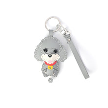 画像をギャラリービューアに読み込む, ハンドメイドレザー製キーホルダーチャーム WANCO・プードル|WOODPEPE(ウードペペ)