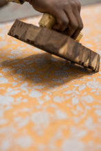 画像をギャラリービューアに読み込む, 上質インドコットン 切り替えミディドレス ピーチファズ|MANGALA ARATI(マンガラ アーラティー)