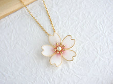 画像をギャラリービューアに読み込む, 一輪の桜ネックレス(白) SAKURA / Cherry blossom|Lab407(ラボヨンマルナナ)