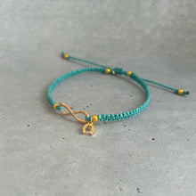 画像をギャラリービューアに読み込む, オリジナルワックスコードアンクレット インフィニティ×馬蹄 選べる3カラー|On Cloud Nine(オンクラウドナイン)