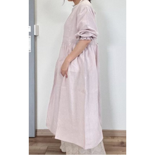 画像をギャラリービューアに読み込む, 上質リネンの割烹着ワンピース ナチュラルカラー|かっぽう着屋(カッポウギヤ)