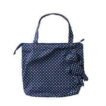 画像をギャラリービューアに読み込む, -【さくら耳猫 M 】-フォルダブルバッグCAT-M ポルカドット/ネイビー|Eleph(エレフ)