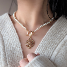 画像をギャラリービューアに読み込む, 【ネックレス】パール × Goldレース ネックレス|orie(オリエ)