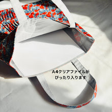 画像をギャラリービューアに読み込む, ウェーブタックトートバッグ(黄・花)|Nikomatch(ニコマッチ)