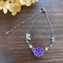 画像をギャラリービューアに読み込む, アメジスト 2mm シルバーブレスレット|紬(ツムギ)