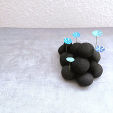 画像をギャラリービューアに読み込む, 炭団オブジェ / ○+ブルー No.2|櫂の炭(カイノスミ)