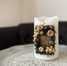 画像をギャラリービューアに読み込む, フラワーアートキャンドル スクエアエンブレムW|ciel bleu(シエルブルー)