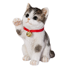 画像をギャラリービューアに読み込む, 右手を上げるサバトラ白招き猫|WooBia(ウービア)