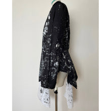 画像をギャラリービューアに読み込む, Men's patchwork shirt paint black- メンズパッチワークシャツ ペイント黒|Merci DIEU(メルシーデュー)