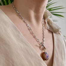 画像をギャラリービューアに読み込む, 【ネックレス】冬の光を纏うファイアオパールとクリスタルガラスのネックレス|ERIKOART(エリコアート)