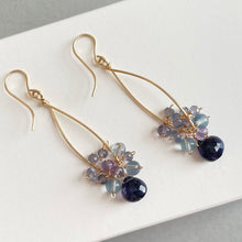 画像をギャラリービューアに読み込む, アイオライトとフローライトのピアス|Na Lumière (ナ ルミエール)