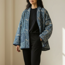 画像をギャラリービューアに読み込む, vintage kantha jacket "蒼の記憶" #1|ananyaユイイツムニ(アナンヤユイイツムニ)