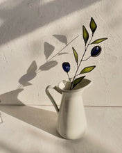 画像をギャラリービューアに読み込む, 青色オリーブの枝|wire art Niko(ワイヤーアートニコ)