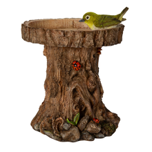 画像をギャラリービューアに読み込む, 切り株の鳥の餌入れ|WooBia(ウービア)