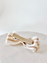 画像をギャラリービューアに読み込む, グリッターストライプ ラメリボン ヘアクリップ|SUNNY RIBBON(サニーリボン)