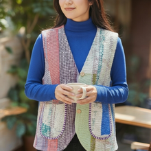 画像をギャラリービューアに読み込む, vintage kantha vest #1|ananyaユイイツムニ(アナンヤユイイツムニ)