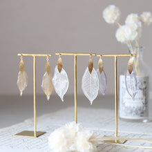 画像をギャラリービューアに読み込む, 本物のリーフとメタルリーフのピアス/イヤリング|FT2 works(エフティーツーワークス)