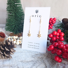 画像をギャラリービューアに読み込む, 雪の結晶×繊細チェーンピアス/イヤリング|orie(オリエ)