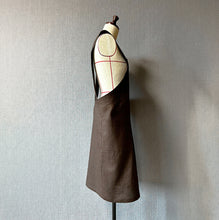 画像をギャラリービューアに読み込む, リネンのバッククロスエプロン|PlusDot+.(プラスドット)