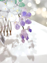画像をギャラリービューアに読み込む, たっぷり金箔入りジャスミンと藤の花の櫛かんざし(金沢の純金箔)|ハピネスウェーブ
