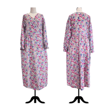 画像をギャラリービューアに読み込む, ブロックプリントのカシュクールワンピース インド綿 一点モノ|かっぽう着屋(カッポウギヤ)|かっぽう着屋(カッポウギヤ)