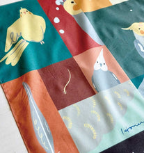 画像をギャラリービューアに読み込む, オカメインコさんハンカチ〈コラージュ〉|コトリヨガ