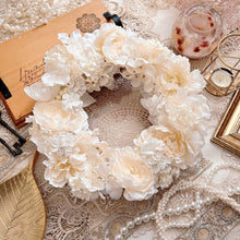 画像をギャラリービューアに読み込む, ホワイトフラワーリース|flowers luciole(フラワーズ ルシオール)