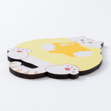 画像をギャラリービューアに読み込む, 商品名 猫雑貨・木製プレート&コースター【ねこまみれ 推し色 黄】|Ten&O Art+Craft(テンアンドオー アートクラフト)