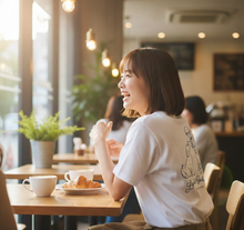 画像をギャラリービューアに読み込む, Lemi & Nana's Tシャツ(Mサイズ)– Lemi & Nanaの手描きイラストがかわいい シンプルなTシャツ|Lemi's Barkery(レミーズバーカリー)