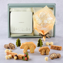 画像をギャラリービューアに読み込む, 小さな森のクッキー缶とメレンゲ花束のギフトボックス|comori(コモリ)
