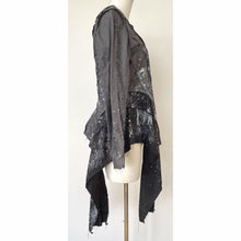 画像をギャラリービューアに読み込む, Patchwork shirt paint gray - パッチワークシャツ ペイントグレー|Merci DIEU(メルシーデュー)