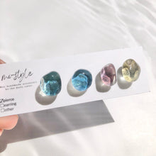 画像をギャラリービューアに読み込む, 水彩鉱石レジンピアス/イヤリングbehind Black|mi-style(ミースタイル)