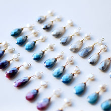 画像をギャラリービューアに読み込む, ハルモニア|淡水パールとムーンストーンの耳飾り|Une(ウーネ)