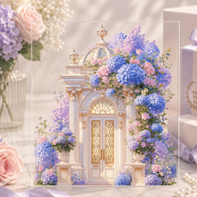 画像をギャラリービューアに読み込む, Floral Princess Hydrangea Melody クリスタルインク&箔押し&キスカット装飾コラージュステッカー|nene_hope_heart(ネネホープハート)