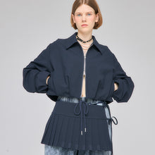 画像をギャラリービューアに読み込む, タック エッグシルエット ブルゾン|Nora Lily elle(ノラリリーエル)