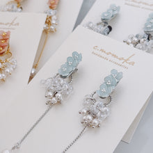 画像をギャラリービューアに読み込む, 三恋花(サンコイバナ)|ピアス、イヤリング|ピンク、ブルー|2way|c.momoka(シーモモカ)