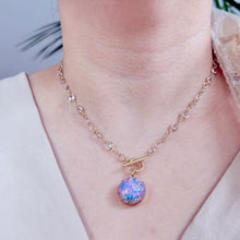 画像をギャラリービューアに読み込む, 【ネックレス】春の光を纏うファイアオパール&クリスタルチェーンのネックレス